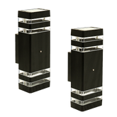 Modern 12" LED Up Down Wall Light dual Lamp Fixtures Outdoor Dusk to Dawn Sensor