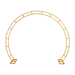 260cm Gold Metal Wedding Arch Round Balloon Birthday Party