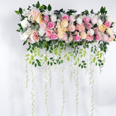 1M Artificial Flower Runner Arrangement Panel Wall Rose DIY Wedding Party Décor