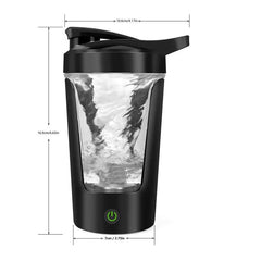 Portable Electric Bottle 450ML Self-Mixing Blender Black