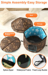 Outdoor Waterproof Cat House - Insulated, Weatherproof, Warm Shelter for Cats, Ideal for Winter Protection,Size: L 45*41cm