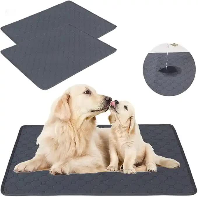 2 PCS Washable Waterproof Pet Pad -Non-Slip, Absorbent, Reusable Mat for Dogs and Cats S(60*45CM)