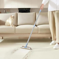 Pet Hair Removal Tool Set - Multi-Purpose Sweeper with Scraper and Handheld Fur Remover Grey
