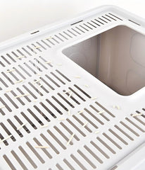 Foldable Cat Litter Box with Pull-Out Tray -Easy Cleaning and Anti-Splash Design Pink 51*41*38cm