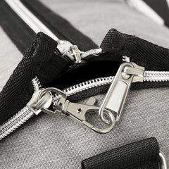 Grey Multi-Functional Travel Duffel Bag with Suit Storage, Foldable Garment Bag for Business Trips