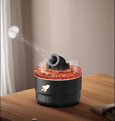 Black Creative Cannon-Shaped Aromatherapy Diffuser with Colorful LED Lights, 280ml Ultrasonic Humidifier, Dual Mist Modes, Desktop Small Air Freshener