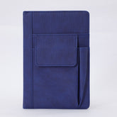Blue A5 Multi-Functional PU Leather Notebook with Pockets – Office Planner and Journal
