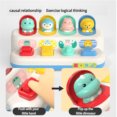 Animal Shape Sorter Toy - Educational Toy for Toddlers 18 Months and Above - Interactive Colorful Button Press Toy