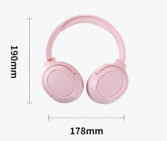 Pink Wireless Over-Ear Headphones - Bluetooth 5.0, Long Battery Life
