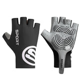 Size XL Black Breathable Half-Finger Cycling Gloves - Anti-Slip, Shockproof, and Durable for Men & Women