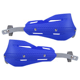 Professional Universal Motorcycle Handguards for Honda CC110 Cross Cub - Heavy Duty Aluminum Alloy Anti-Collision Brush Guards, Carbon Fiber Style Handlebar Protectors for Dirt Bikes and Off-Road Motorcycles - 1 Pair—Blue