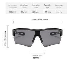 2 pcs Outdoor Sports Sunglasses - UV Protection HD Lenses for Cycling, Boating, Fishing(Black frame black gray film)