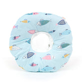 2 pcs Light blue fish Soft Pet Recovery Collar - Comfortable Anti-Lick Cone for Cats & Dogs Size M