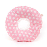 2 pcs Pink Rabbit Soft Pet Recovery Collar - Comfortable Anti-Lick Cone for Cats & Dogs Size M