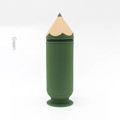Green Creative Silicone Pencil Case - High-Value Stationery - Large Capacity Desk Organizer