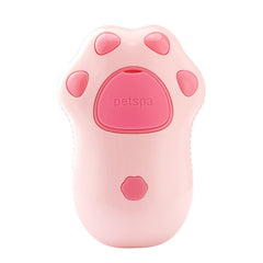 2 PCS Pink Cat Paw Electric Pet Brush | One-Click Spray, Massage, & Hair Removal