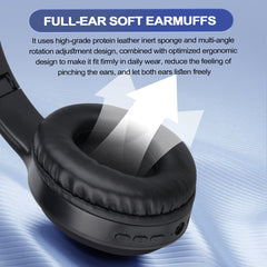 Black Over-Ear Wireless Headphones - Immersive Sound, 360º Surround Sound