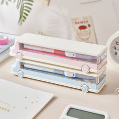 Car Shaped Pencil Cases - Set of 2, Double Layer Design