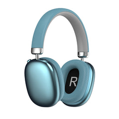 Blue Wireless Over-Ear Headphones - Bluetooth 5.3, Knob Control