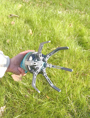 Blue Portable Pet Poop Scooper - 6-Claw Design