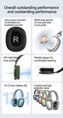 Pink Comfortable Over-Ear Headphones - Hi-Fi Sound, Long Battery, Swivel Control