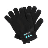 Black Bluetooth Touchscreen Winter Gloves - Warm, Thickened, and Hands-Free for Calls and Music, Perfect for Cycling