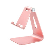 2 Pcs Pink Foldable Aluminum Alloy Phone & Tablet Stand - Adjustable Portable Desktop Holder