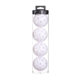 2 Tubes White Outdoor Pickleball Balls 4-Pack - Durable 40-Hole Design with Carry Tube(8 balls in total)