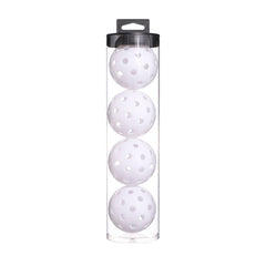 2 Tubes White Outdoor Pickleball Balls 4-Pack - Durable 40-Hole Design with Carry Tube(8 balls in total)