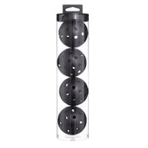 2 Tubes Black Outdoor Pickleball Balls 4-Pack - Durable 40-Hole Design with Carry Tube(8 balls in total)