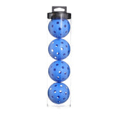 2 Tubes Blue Outdoor Pickleball Balls 4-Pack - Durable 40-Hole Design with Carry Tube(8 balls in total)
