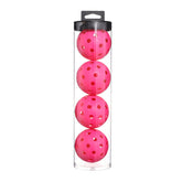 2 Tubes Pink Outdoor Pickleball Balls 4-Pack - Durable 40-Hole Design with Carry Tube(8 balls in total)