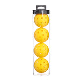 2 Tubes Yellow Outdoor Pickleball Balls 4-Pack - Durable 40-Hole Design with Carry Tube(8 balls in total)