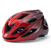 Red And Black Gradient Lightweight Adult Bicycle Helmet - Adjustable Fit Road & Mountain Bike Safety Headgear (57-62cm)