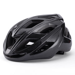 Carbon Fiber Black Lightweight Adult Bicycle Helmet - Adjustable Fit Road & Mountain Bike Safety Headgear (57-62cm)