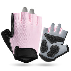 XL Pink Women's Summer Cycling Gloves - Breathable Half-Finger Non-Slip Fitness Training Gloves for Weightlifting