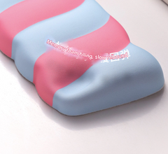 Blue 2PCS Ergonomic Wavy Keyboard Wrist Rest - Comfortable Typing Support Cushion