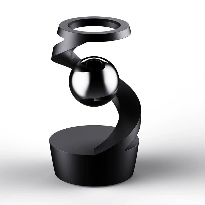 Desktop Levitating Gyro,Magnetic Floating Desk Toy for Stress Relief, Elegant Design-black