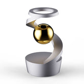 Desktop Levitating Gyro,Magnetic Floating Desk Toy for Stress Relief, Elegant Design-silver
