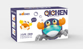 Interactive Crawling Crab Baby Toy with Music, Lights & Obstacle Avoidance(green)