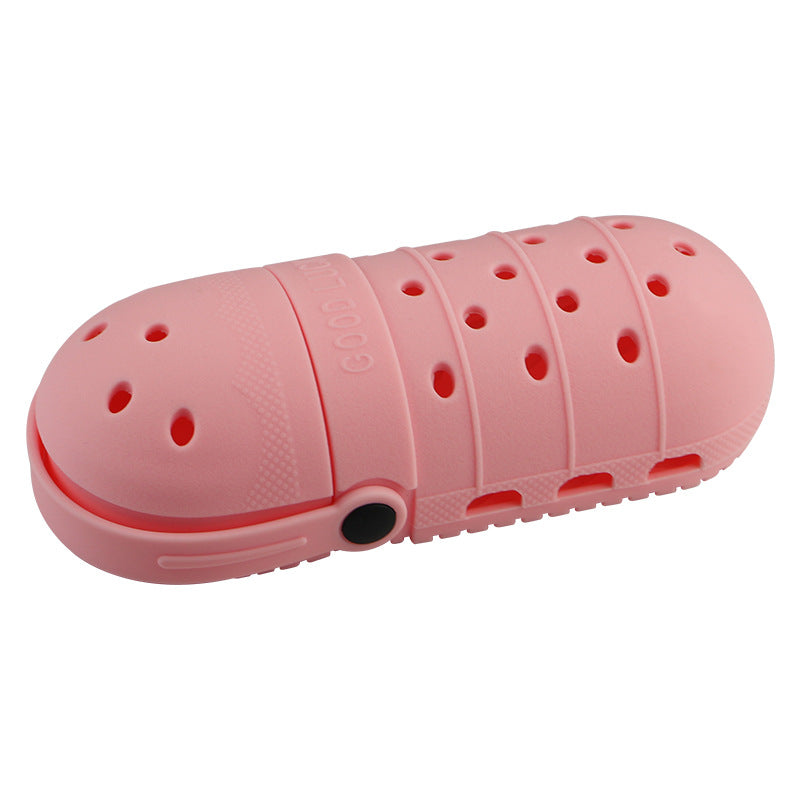 2 - pcs Pink Cute Clog-Shaped Pen Holder for Desk Organization