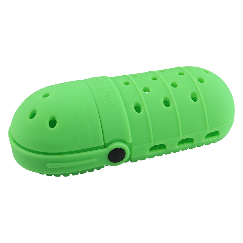 2 - pcs Green Cute Clog-Shaped Pen Holder for Desk Organization