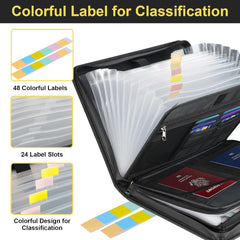 Expanding Accordion File Organizer - Fireproof & Waterproof Document Storage Case