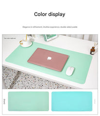 Green Extra-Large Leather Table Mat for Study & Work - Pad for Students & Office Use (100x50cm)