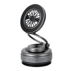 Gray Foldable Vacuum Suction Phone Stand for Navigation and Calls