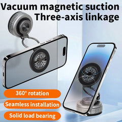 Gray Foldable Vacuum Suction Phone Stand for Navigation and Calls