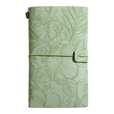 Green 2-Pack Vintage Floral Embossed PU Leather Journals - 192 Pages Each