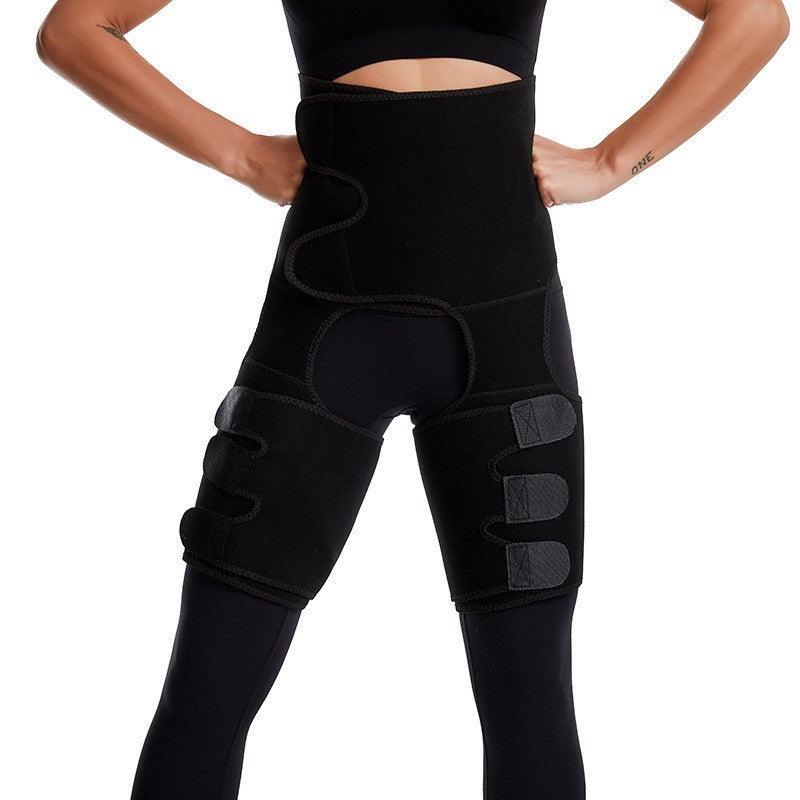 Black Women's 3-in-1 Body Shaper: Waist Cincher, Thigh Slimmer, Glute Lifter - Workout Gear (Size : XXL/XXXL)