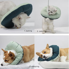 Green Adjustable Soft Elizabethan Collar for Pets - Comfortable Recovery Aid - XXL