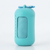 Light Blue Quick Dry Cooling Towel Set (2 Pack) - Microfiber Sport Towels with Silicone Cases & Carabiners